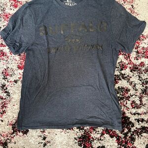 Buffalo David Bitton Men’s Heather Dark Blue Logo Tee